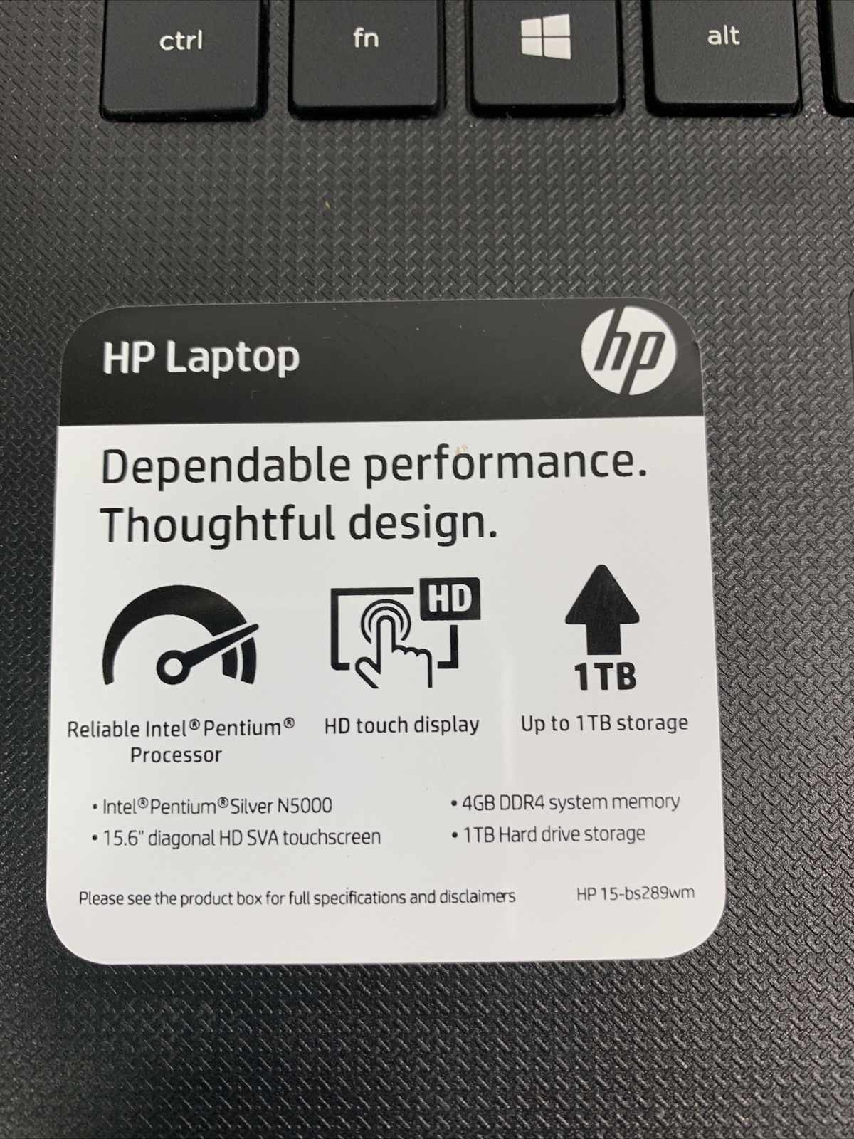 HP 9461NGW 15.6” Intel N4000 4GB RAM 1TB Hard Drive HDD Intel UHD Graphics