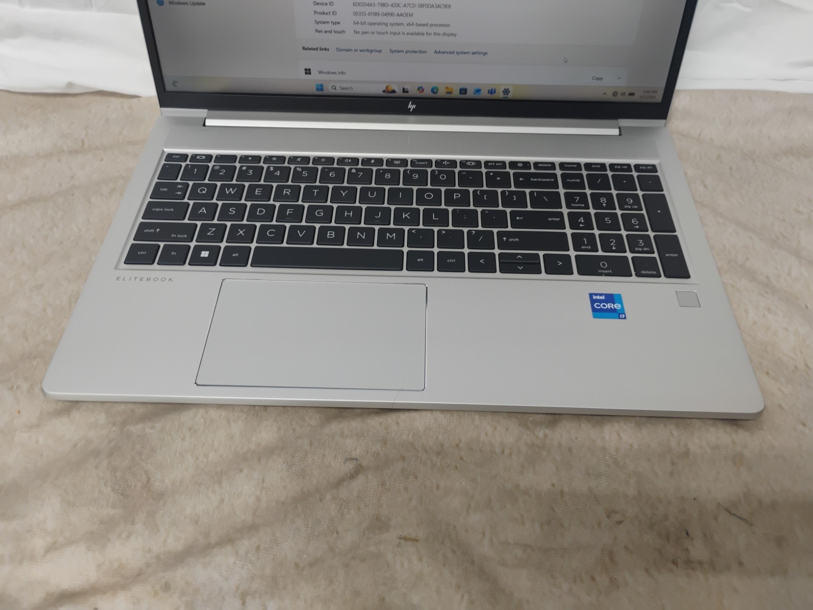 EliteBook 650 G9, i7-12th Gen, 16gb Ram, 256gb SSD, 10 Key, Win 11