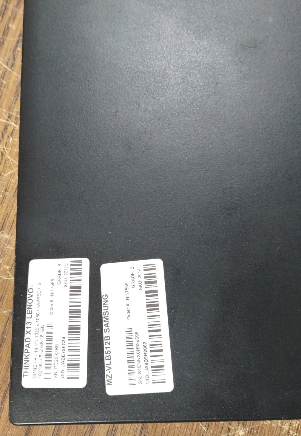 LENOVO THINKPAD X13 (Gen 1) W/ INTEL I5-10310U, 512GB SSD, 8GB.