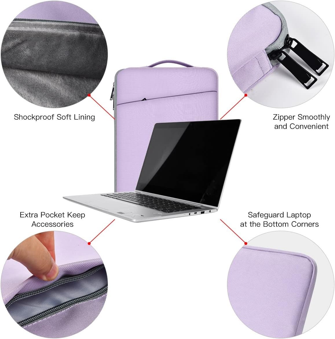 15.6-16 Inch Laptop Sleeve Case for Dell 16 Plus/HP Omnibook 16/Pavilion Envy
