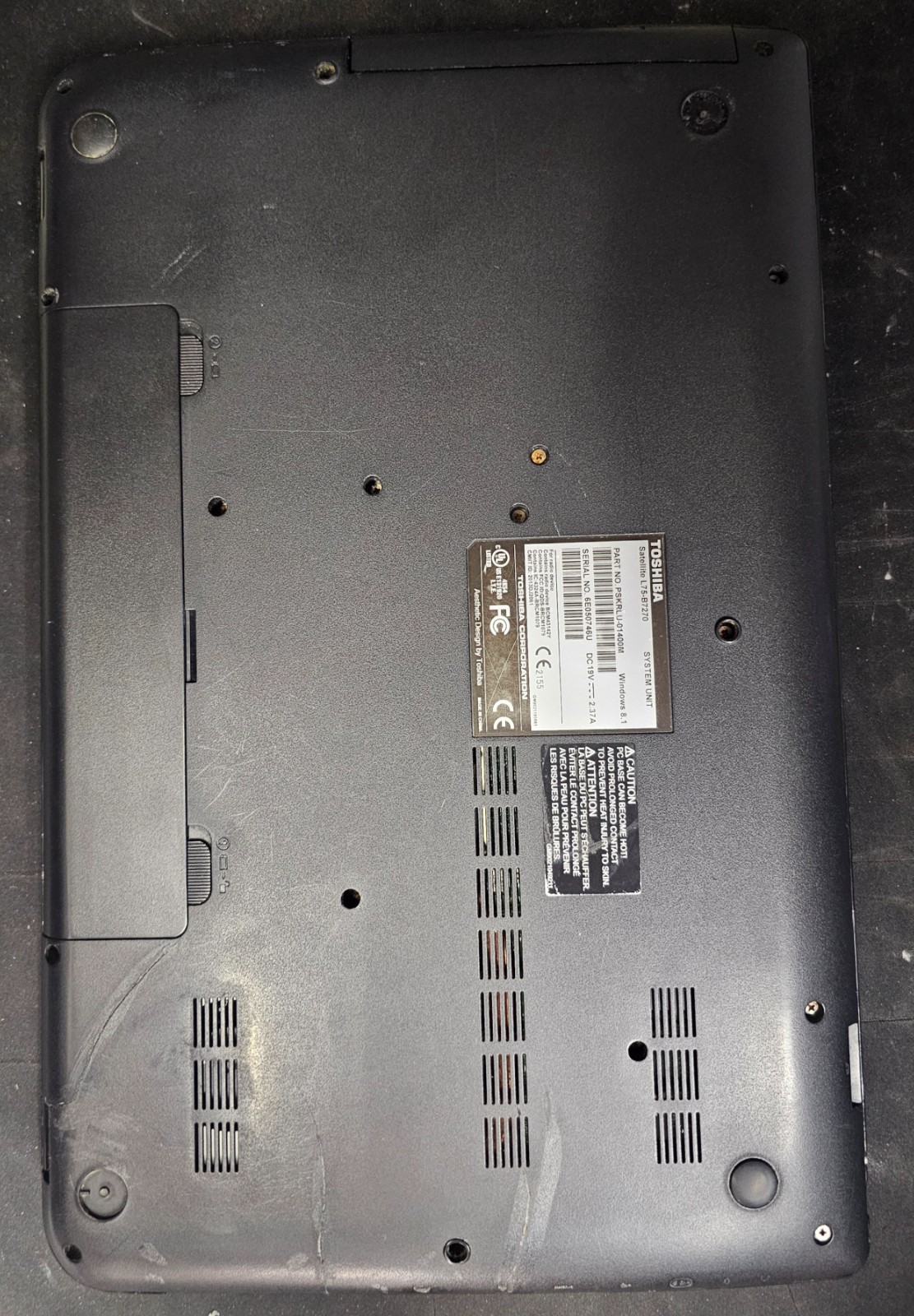 Laptop Computer Bundle TOSHIBA Satellite L75-B7270 Boots to BIOS Great part unit
