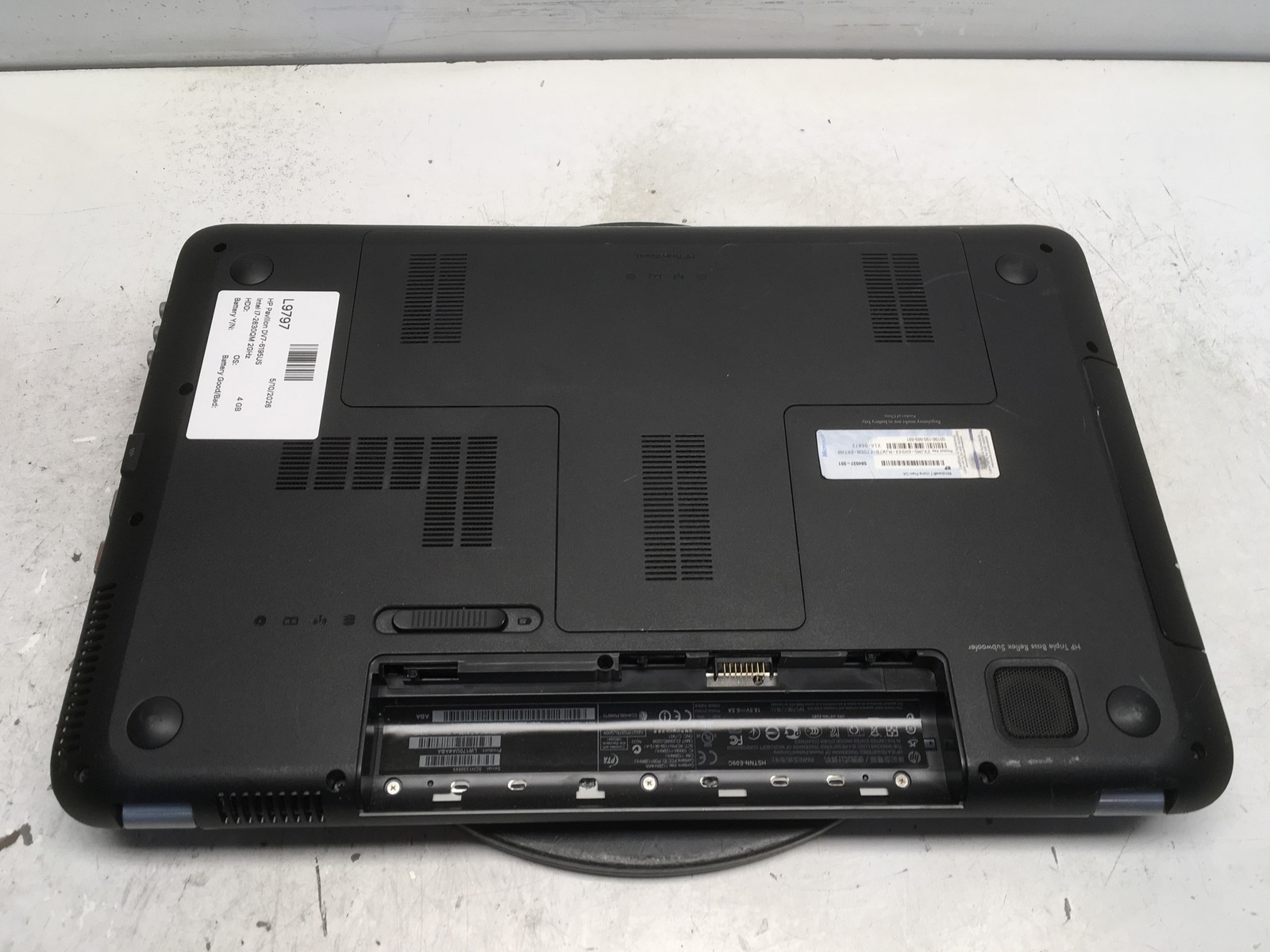 HP Pavilion DV7-6195US Intel i7-2630QM 2GHz 4 GB NO HDD No Batt