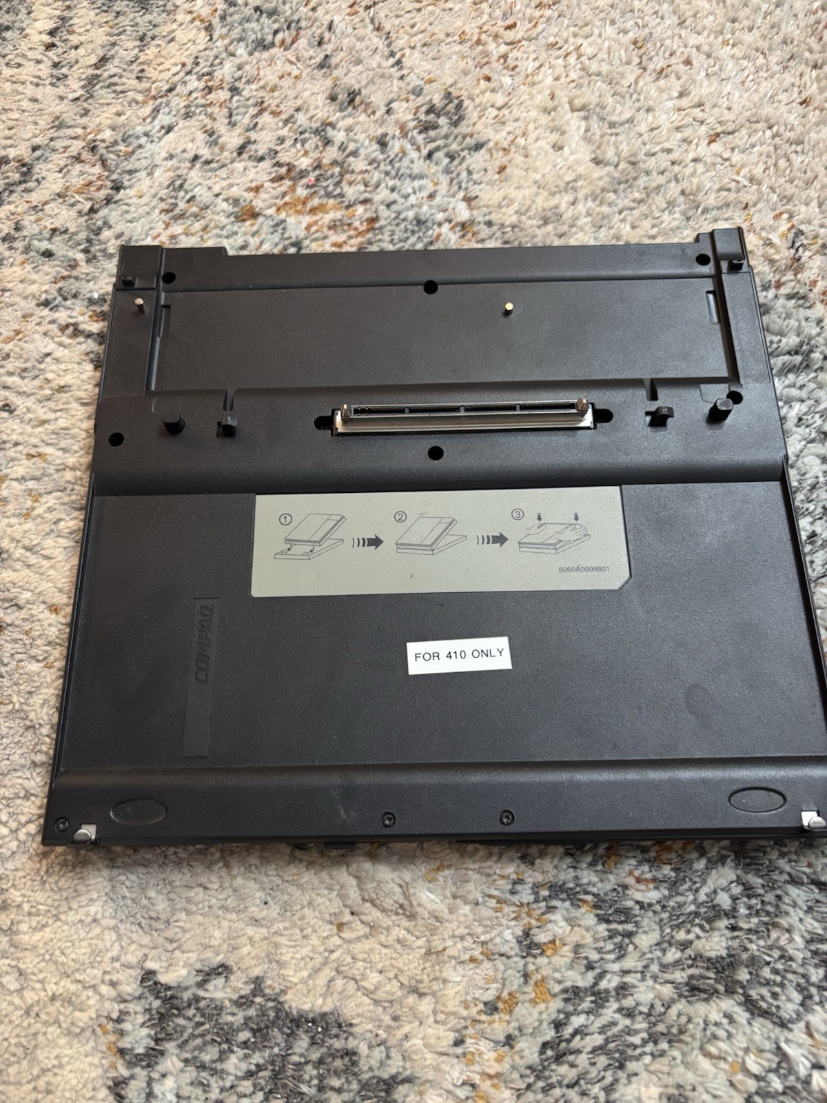 Vintage Compaq Evo N410c Laptop w/ Docking Station & Case Windows XP Tested