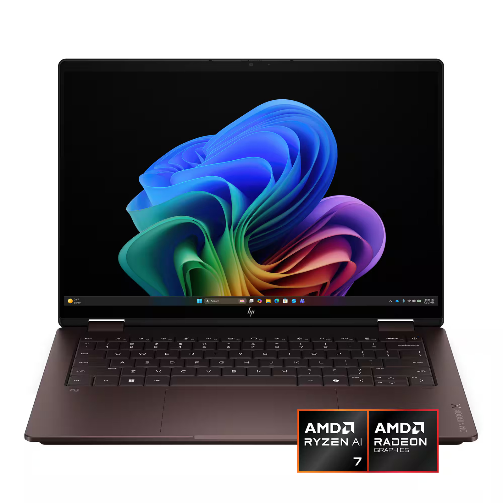 HP – OmniBook X Flip 2-in-1 – 14″ 2K OLED Touchscreen Laptop – AMD Ryzen AI 7…