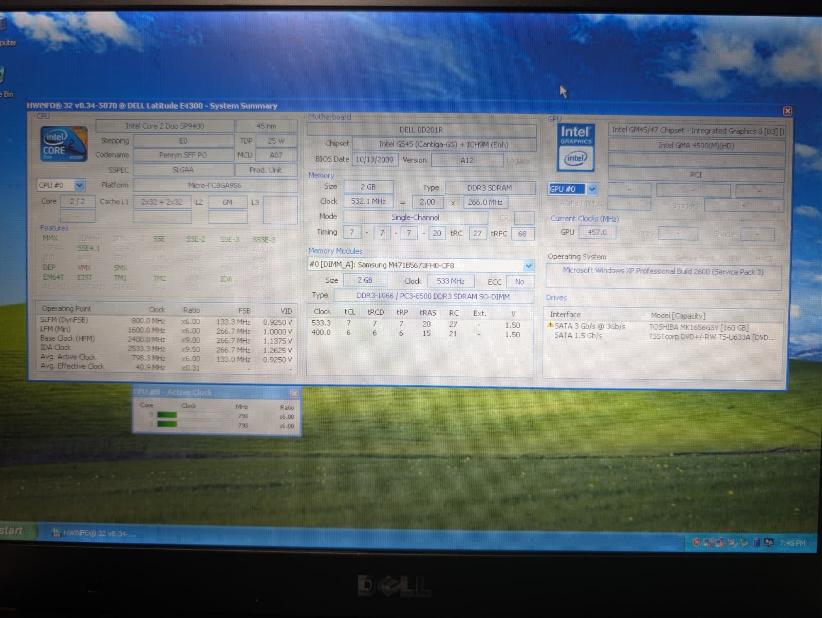 Dell Latitude E4300 | C2D 2GB RAM 160GB HDD | Win XP Pro 32-Bit | DVD+RW