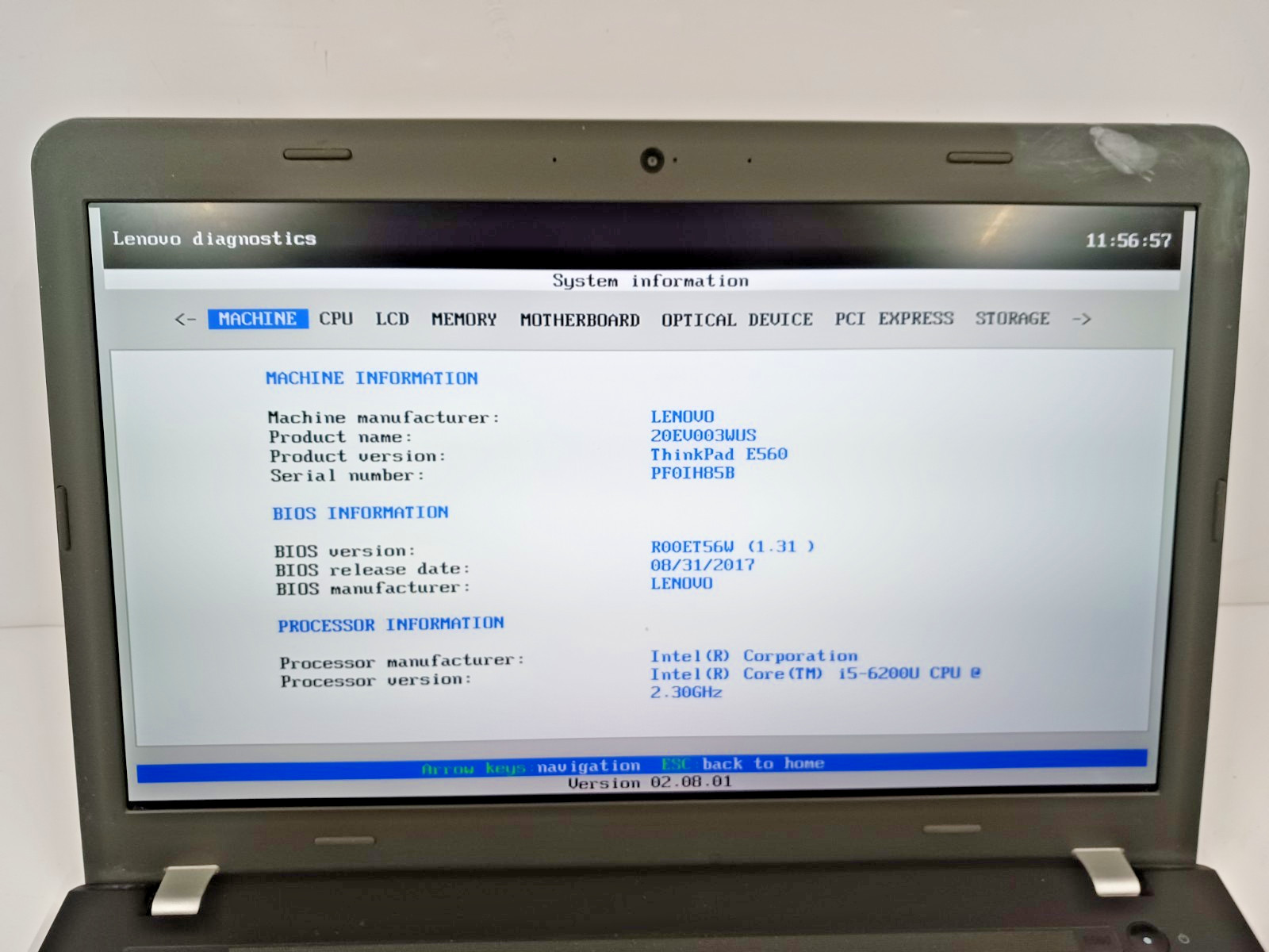 15.5″ Lenovo ThinkPad E560 Intel Core i5-6200 2.30GHz 16GB RAM 128 GB SSD, NO OS