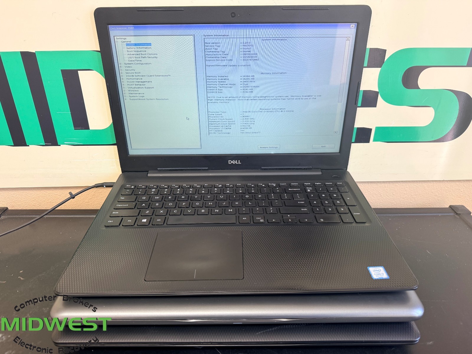 (Lot of 3) Dell Inspiron Laptops i3-8145U/i7-7500U/AMD Ryzen 3 2300U (See Desc.)