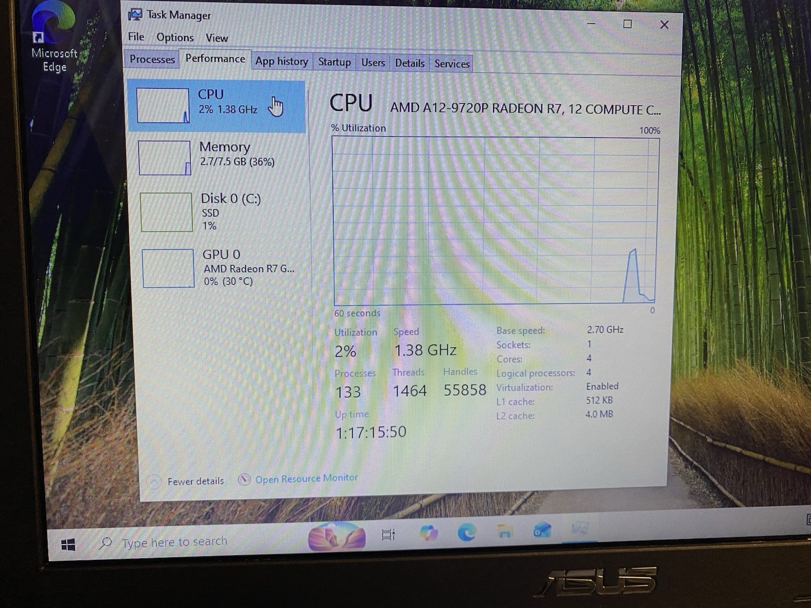 ASUS X555Q Laptop AMD A12-9720P 8GB RAM 120GB SSD Windows 10 Working