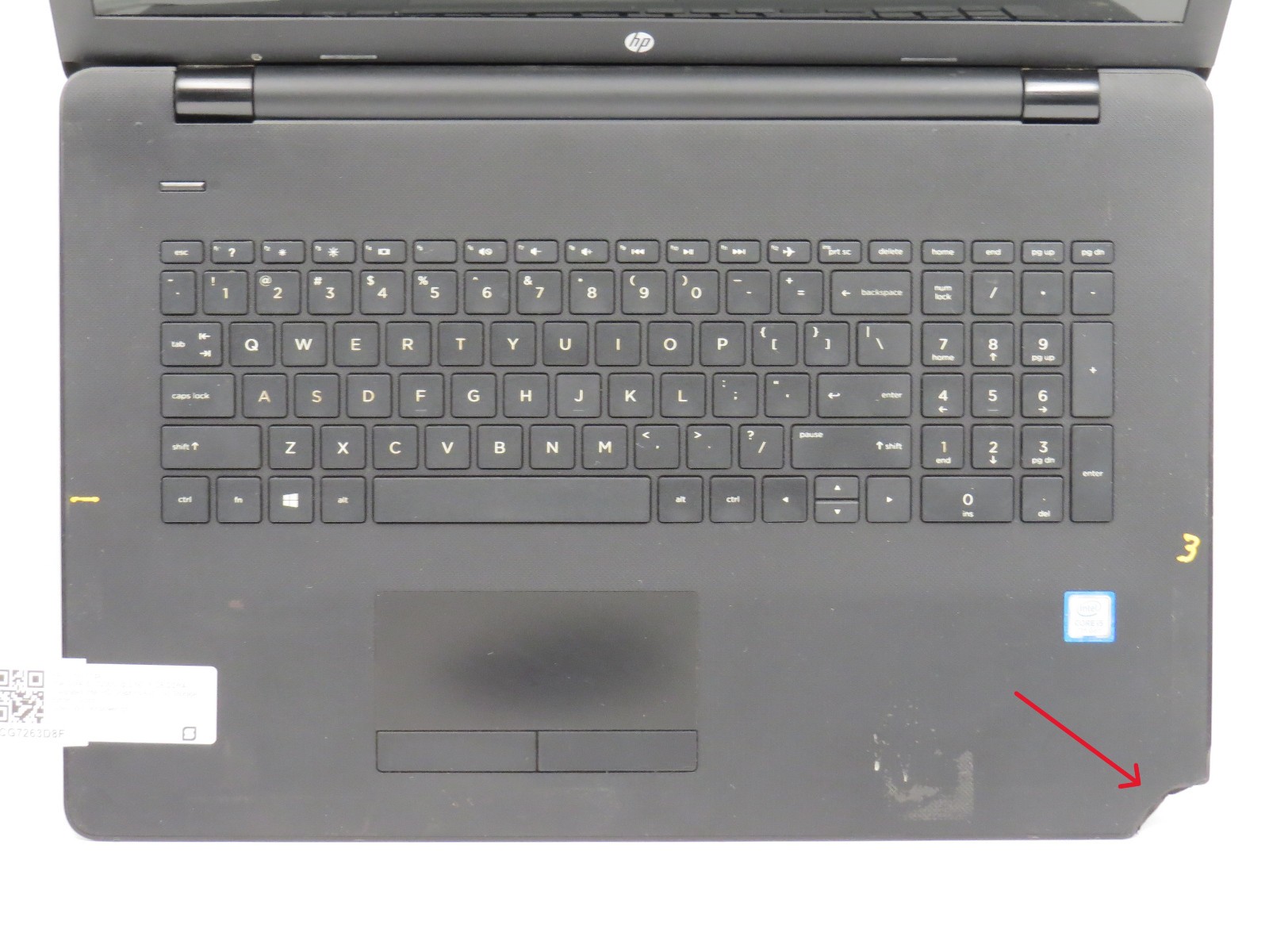 HP 17-bs011dx | i5-7200U @ 2.5GHz | 8GB RAM | 17″ | No OS/AC | PARTS