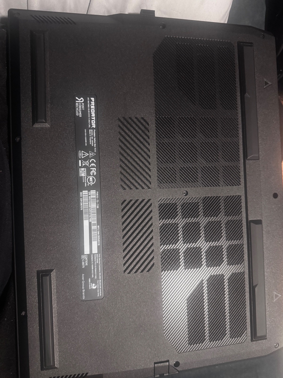 Acer Predator Helios Neo 16 AI RTX 5070 Ultra 7 255HX 16GB 1TB 240Hz