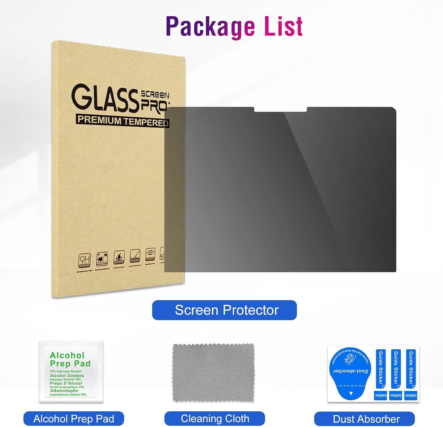 ProCase 12.4 Inch Anti-Spy Tempered Glass Privacy Screen Protector for Surface L