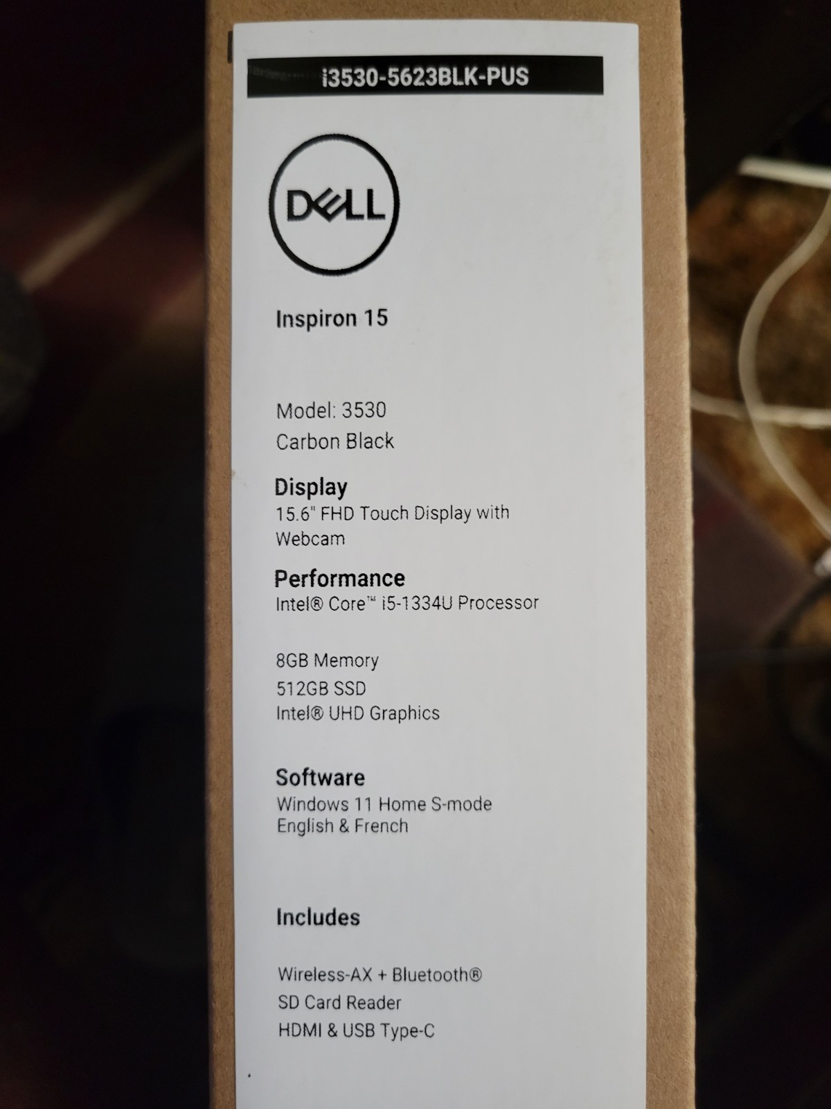 Dell Inspiron 15.6″ Touch Screen Laptop Intel Core i5 with 8GB Memory 512GB SSD