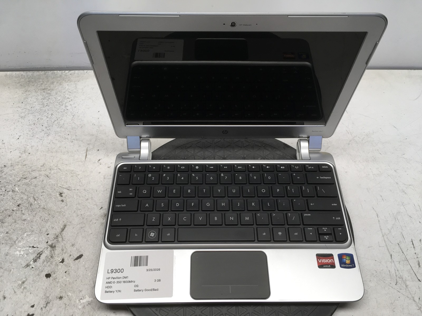 HP Pavilion DM1 AMD E-350 1600MHz 3 GB NO HDD No Batt