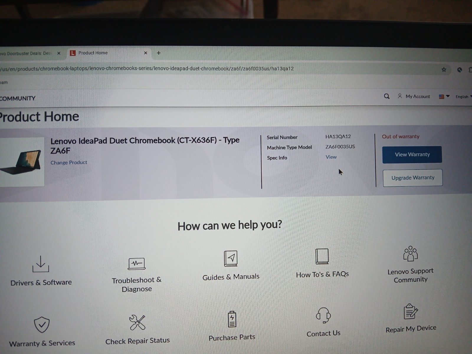 Lenovo Ideapad Chrome duet CT-X636F 10.1″mediatek p60t 4gb, 64gb