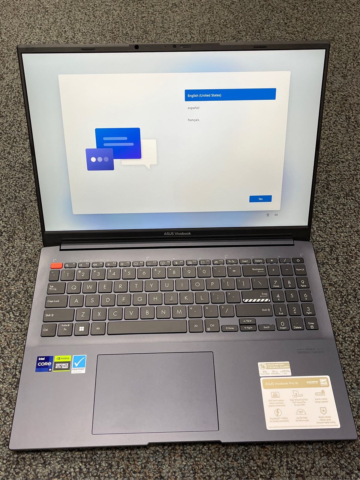 ASUS VivoBook Pro 16 Laptop, 16” Display, Intel Core i9-13900H CPU, NVIDIA® GeFo