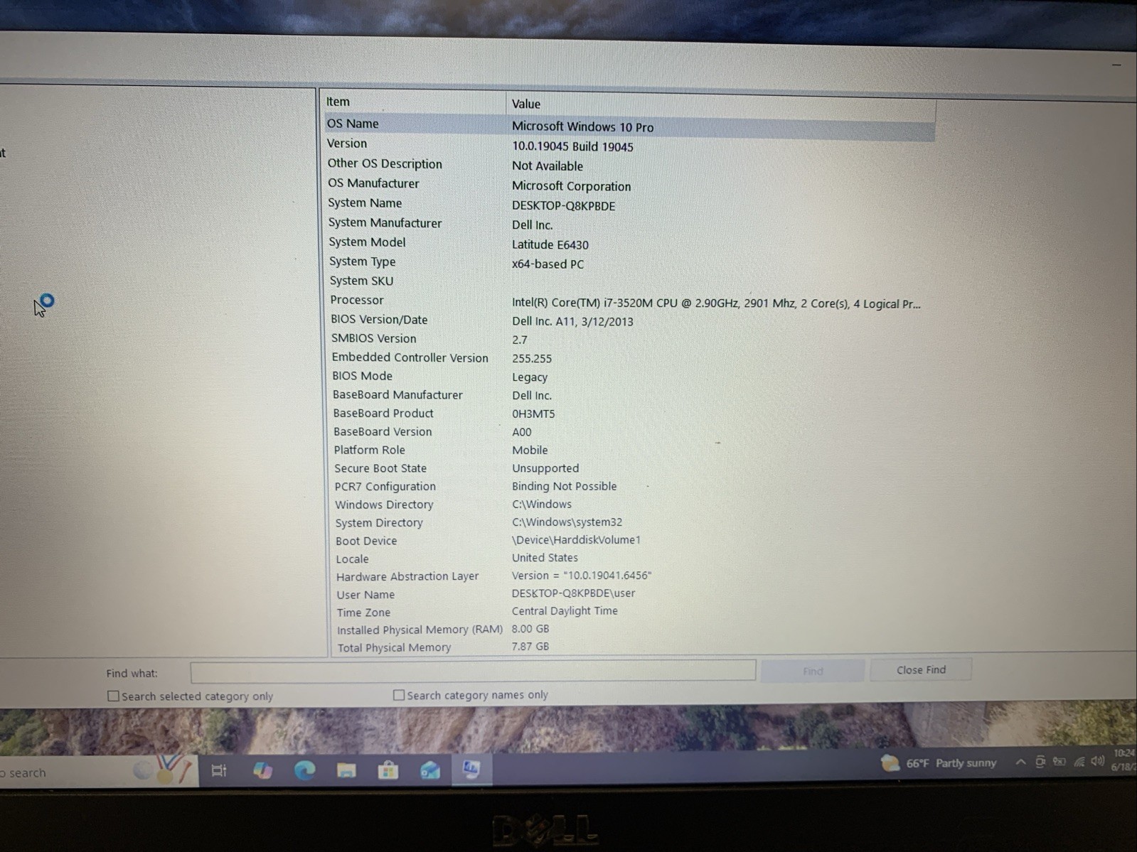 Dell Latitude E6430 Intel i7-3520M 2.9GHz 8GB Ram 128gbssd Wind 10 Pro