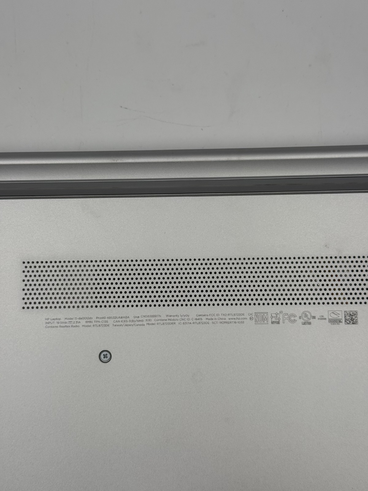 HP NoteBook 15-DA0012DX 15.6″ *TRACKPAD ISSUES- EVERYTHING ELSE WORKS-*