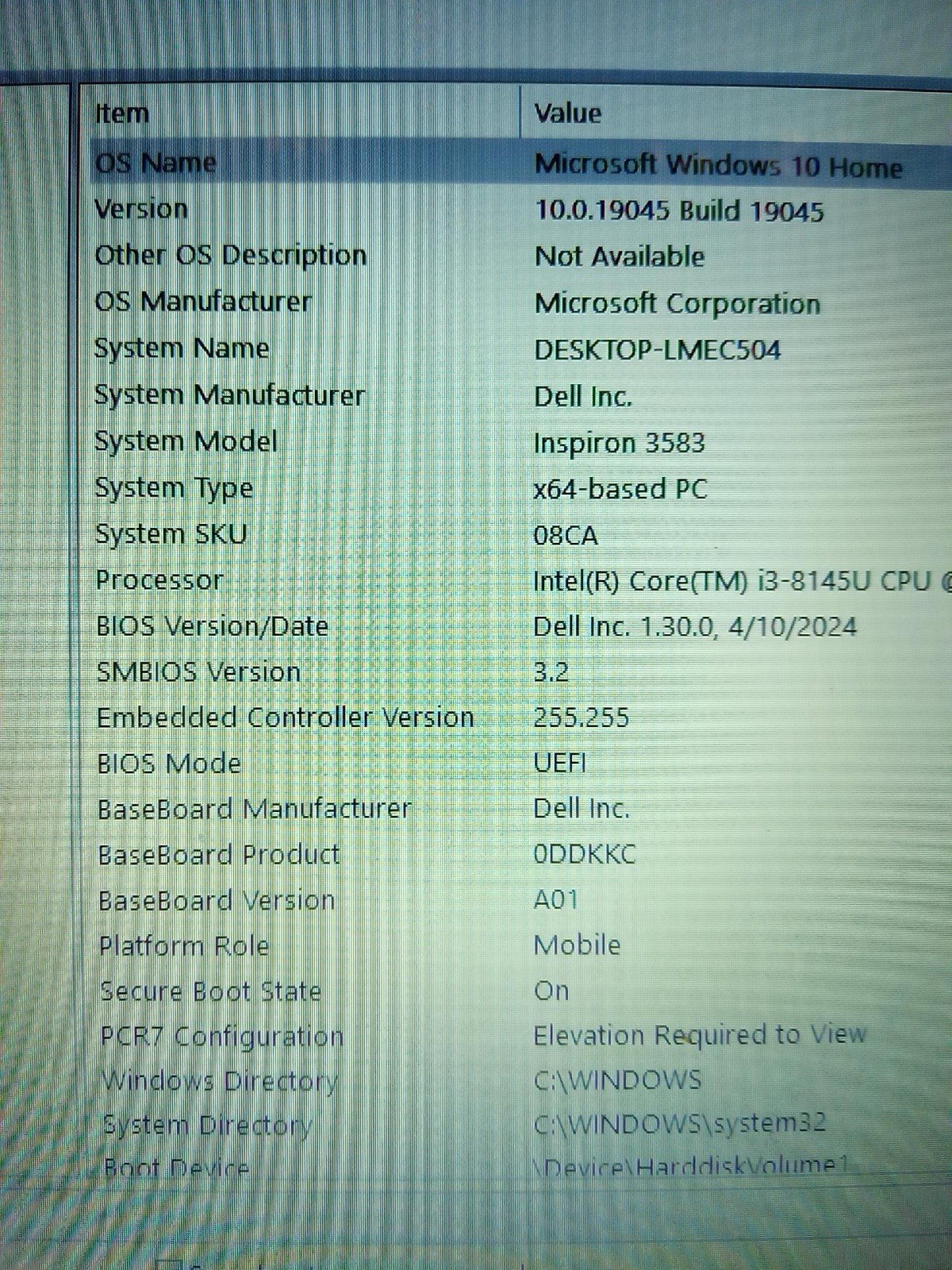 Dell Inspiron 3583 15.6” Laptop Intel i3-8145U 8GB RAM 512GB NVMe SSD Win 10