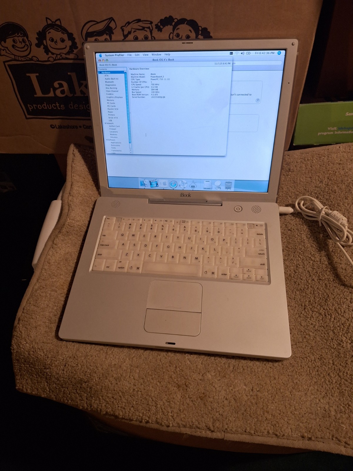 Apple I Book Power Book 4,3 12in screen white used