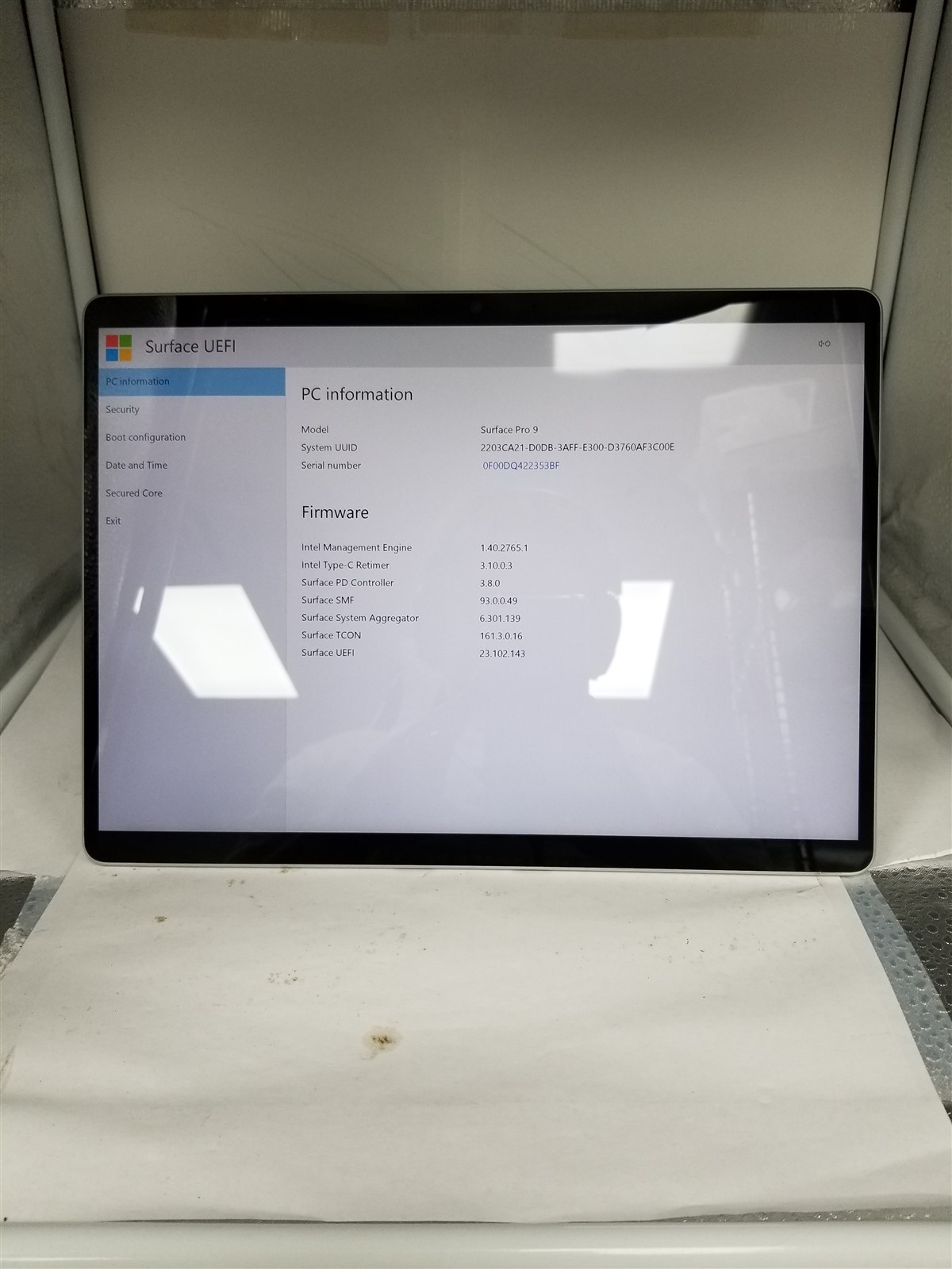 Microsoft Surface Pro 9 Core i5 13″ 8GB/128GB Silver Reduced Price VW6264