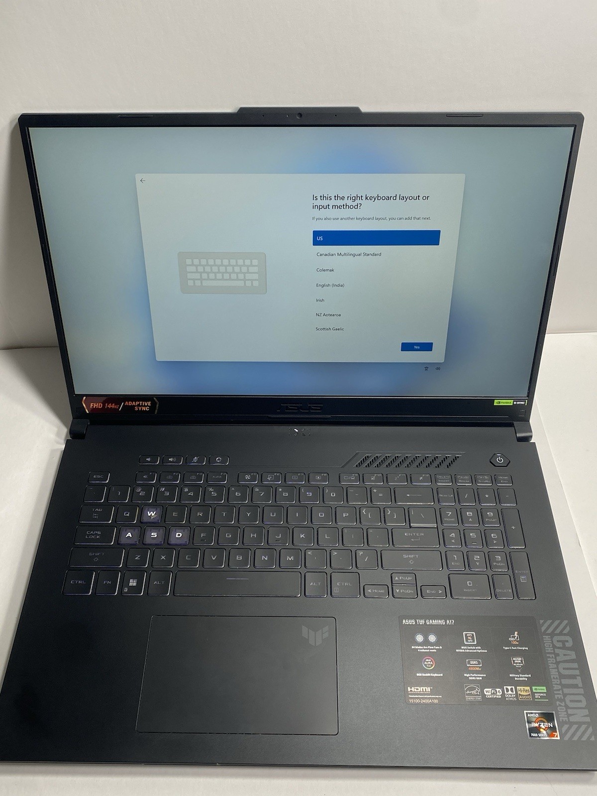 Asus TUF Gaming A17 AMD Ryzen 7 7 7735HS 3.2GHz 16GB SSD 1TB RTX 4060