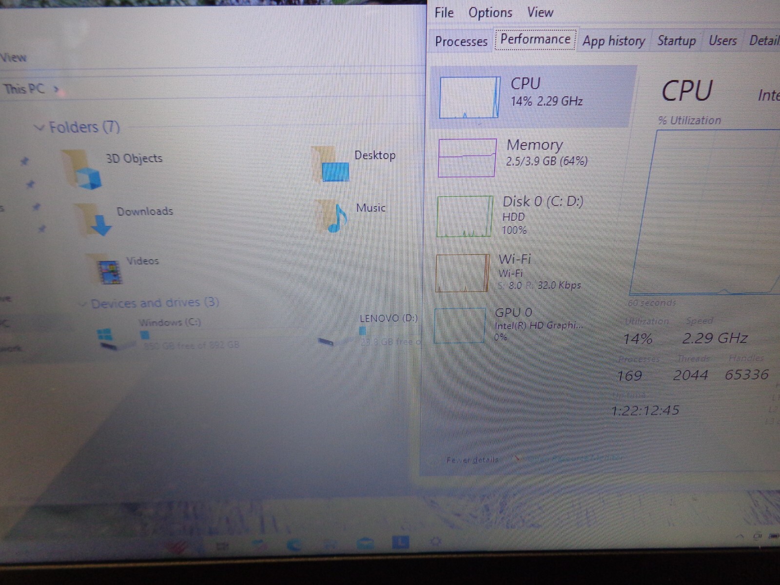 LENOVO IDEAPAD 110 INTEL I3 6100U 2.3 GHz 4GB RAM WINDOWS 10 NICE