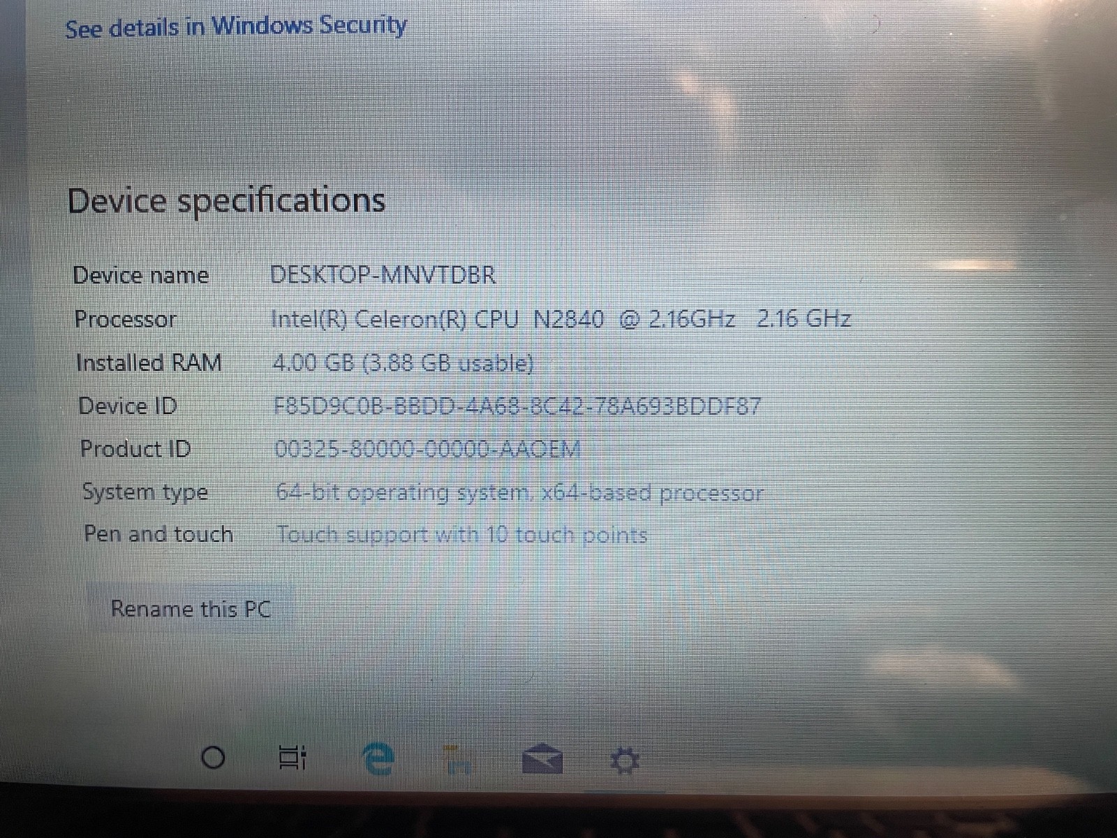 Toshiba Satellite L15W-B1302 Laptop- W10