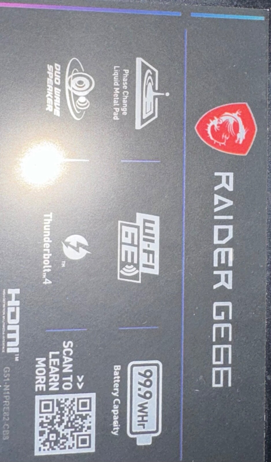 MSI Raider GE66 12UGS-237 15.6″ QHD 240 MHz Gaming Laptop I9-12900HK RTX3070TI