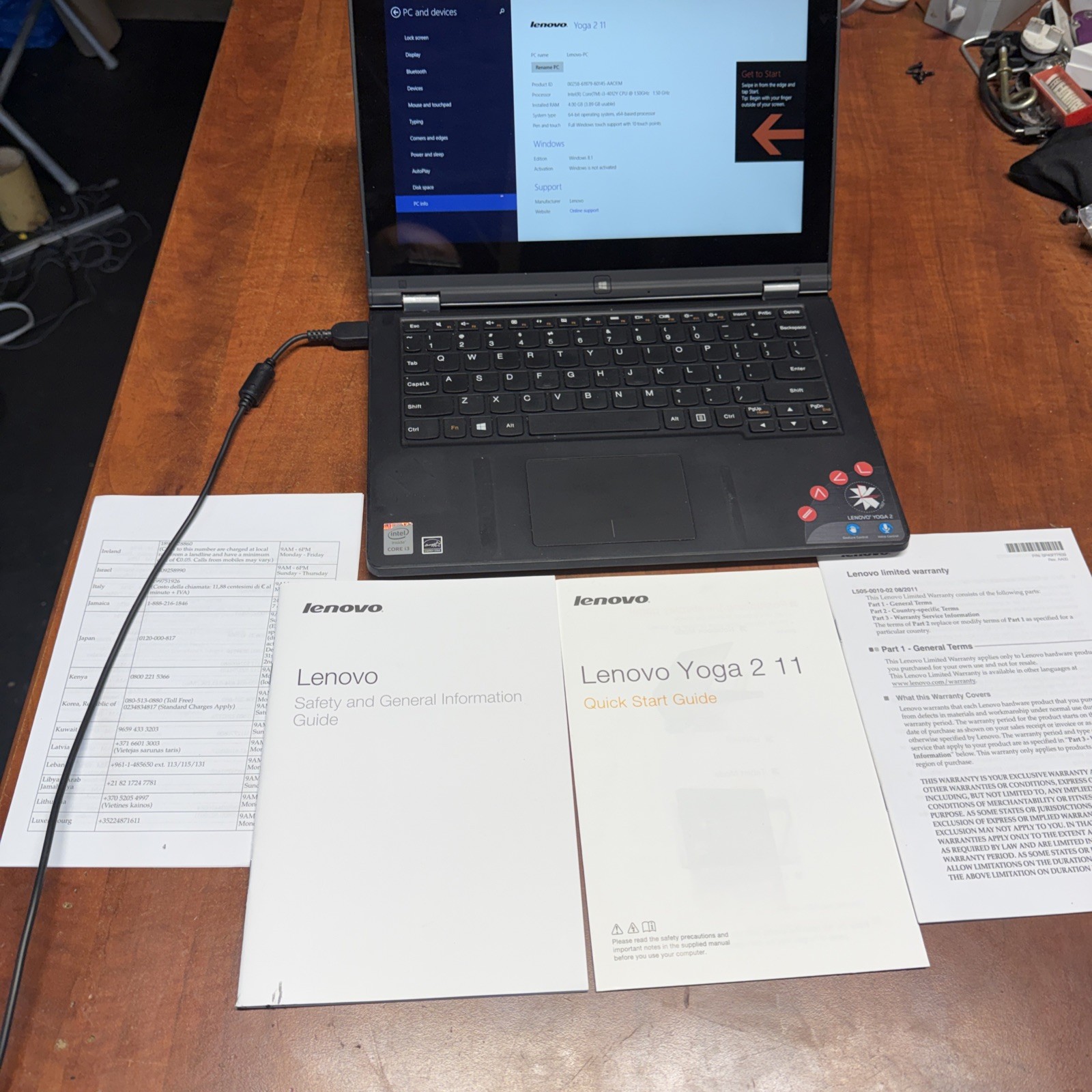 Used Lenovo Yoga 2 11 2-in-1 Convertible Laptop / Tablet 360° hinge Touchscreen