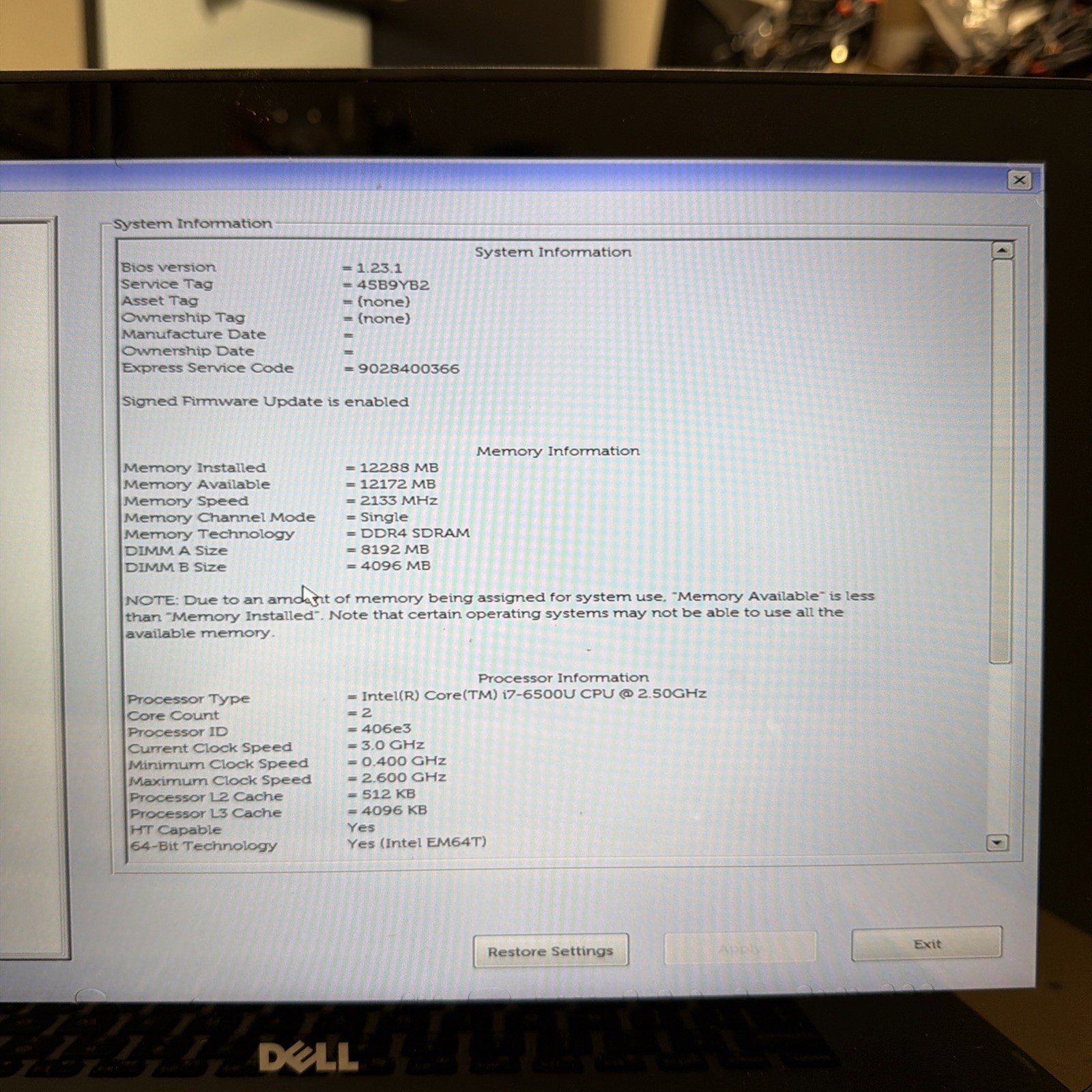 Dell Inspiron 15 7569 2 in 1 Core i7-6500U @2.50GHz 12GB NO HDD NO OS READ