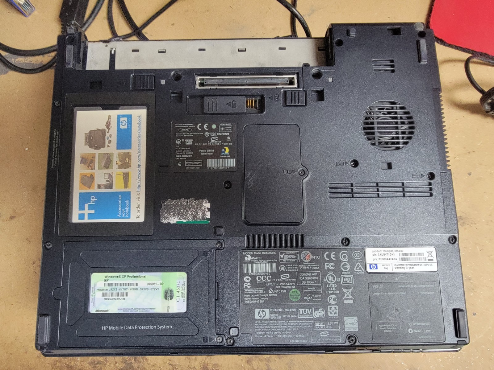 HP COMPAQ NC6230 15″ Laptop Pentium M – 1GB Ram – Sold AS IS NO WARRANTY