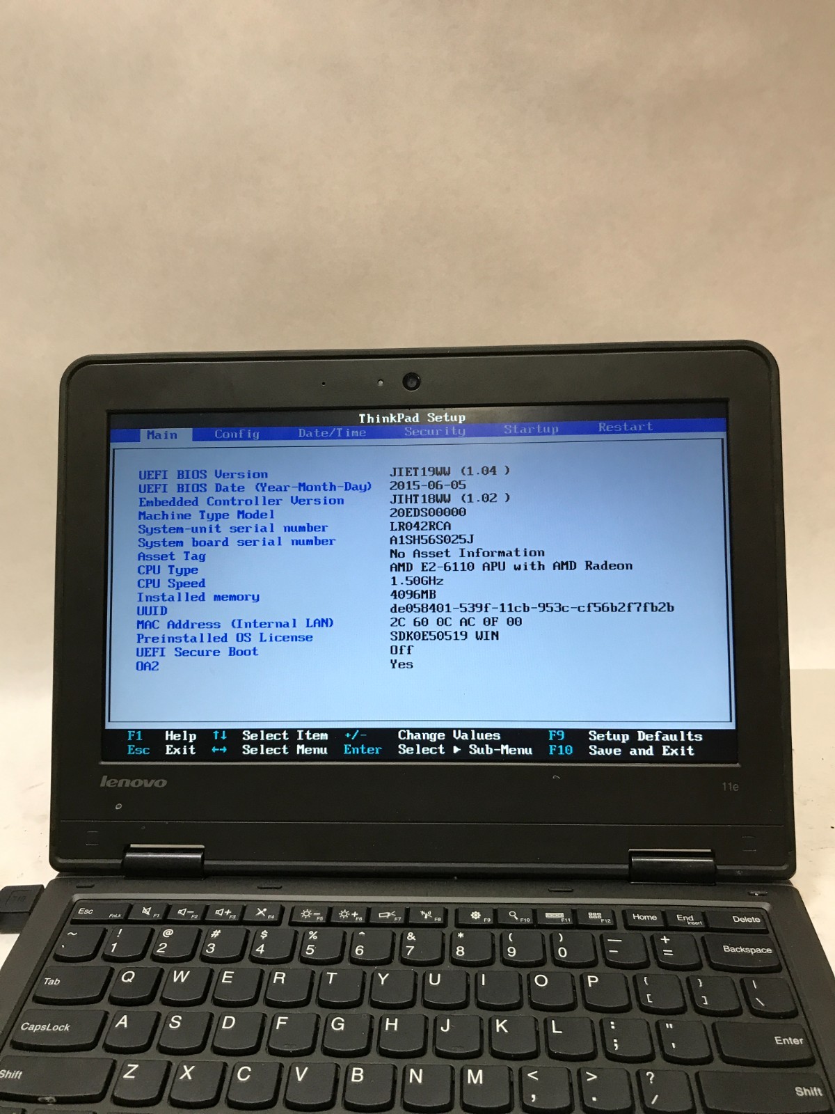 Lenovo ThinkPad Yoga 11e 20ED 11″ AMD E2 NO RAM NO HDD/OS For Parts READ!!! – DW