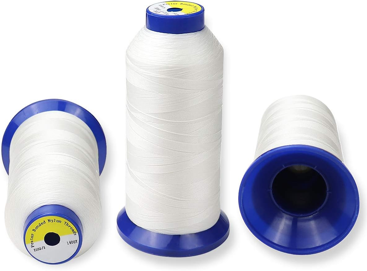 Bonded Nylon Thread for Sewing-Heavy Duty Nylon Thread for Leather, Upholstery,