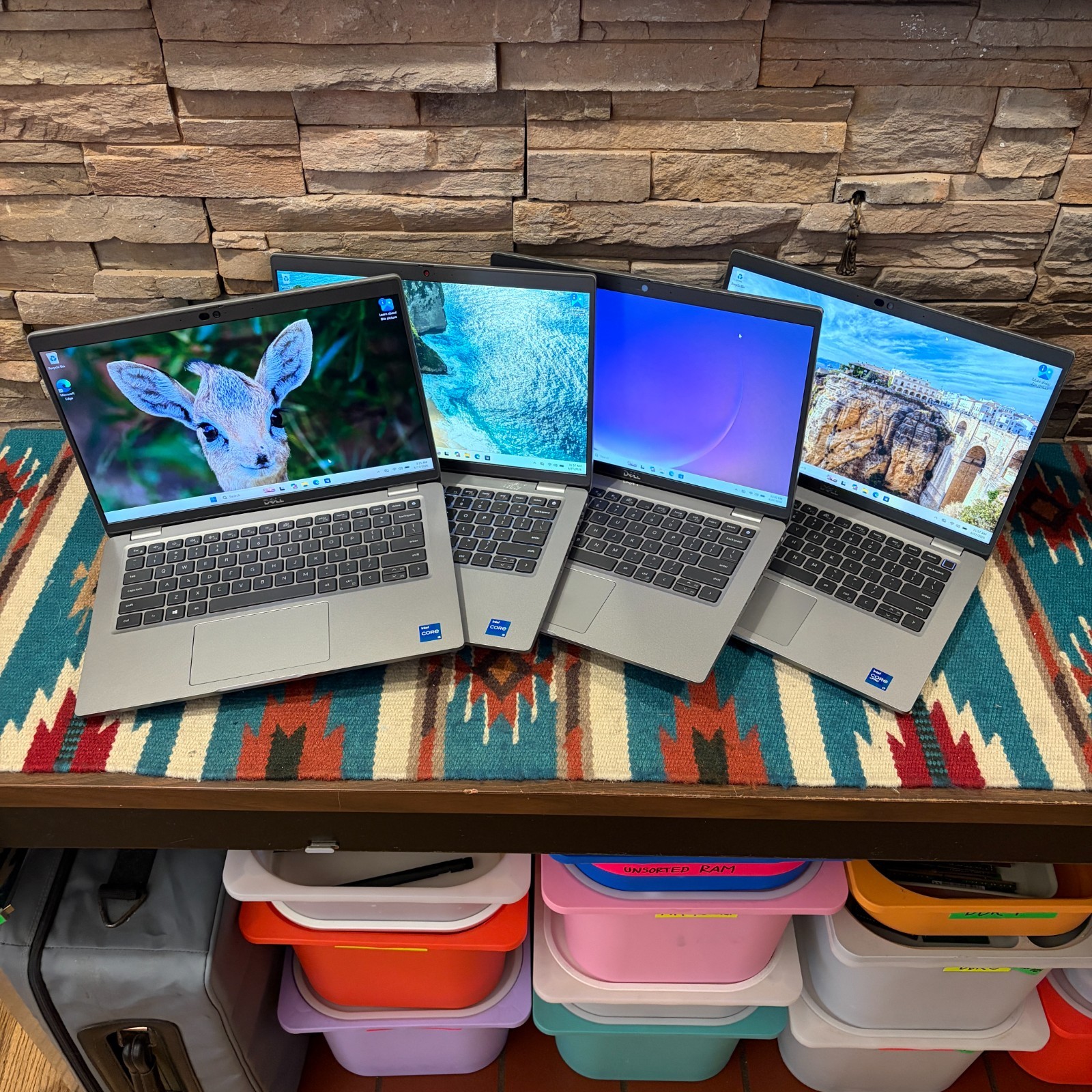 LOT OF 4! Dell Latitude 5420 Laptop •i5-1145G7 8GB RAM 256SSD Win11P 4 RESTORE!