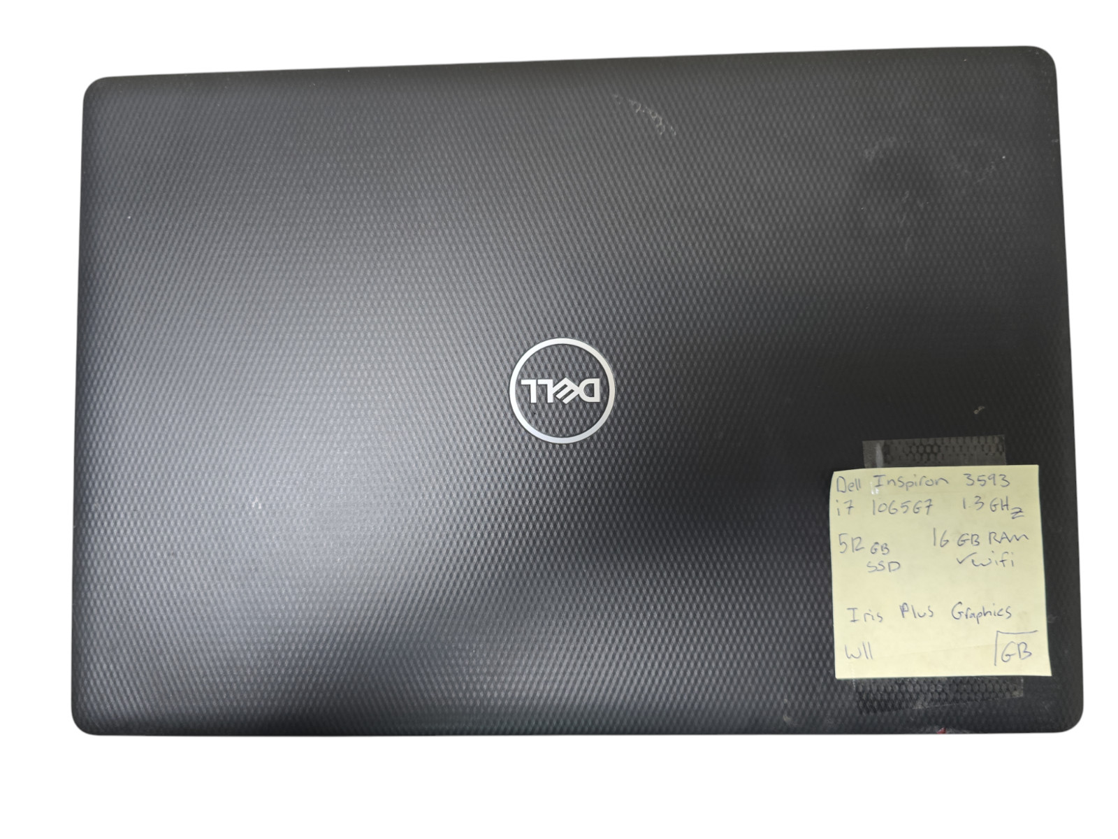 Dell Inspiron 3593 i7-1065G7@1.3GHz 512GB SSD 16GB Ram Win 11 Tested