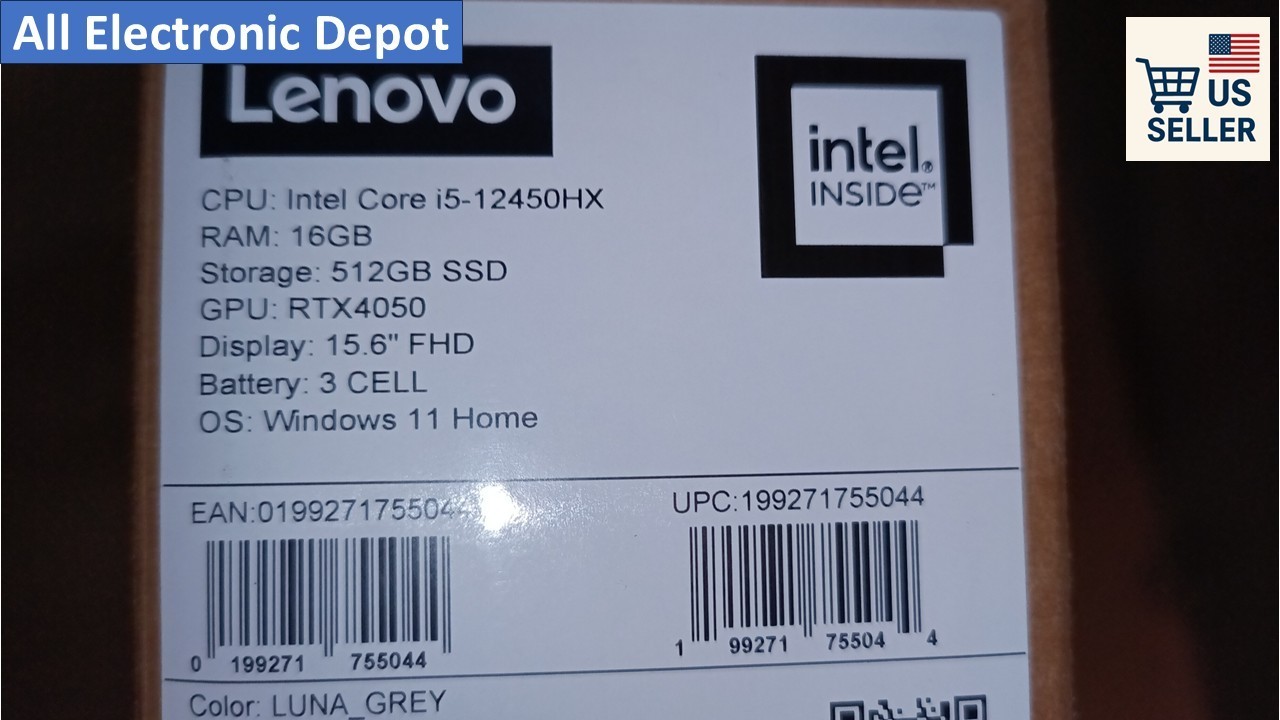 New Lenovo LOQ 15.6″ Gaming Laptop RTX 4050 6GB i5-12450HX 16GB 512GB Grey