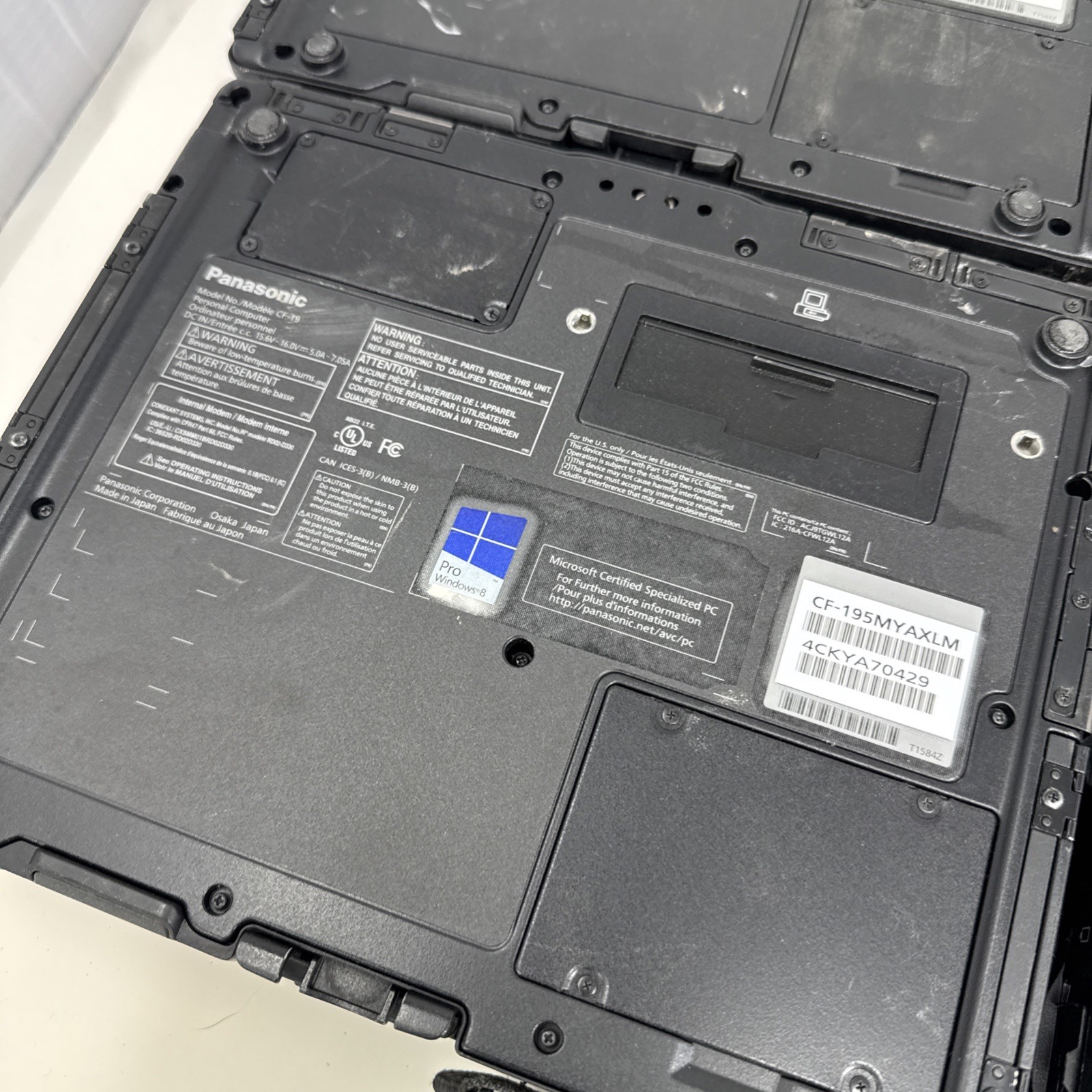 Lot of 5 Panasonic Toughbook CF-19 – UNTESTED- For Parts Unit AS IS