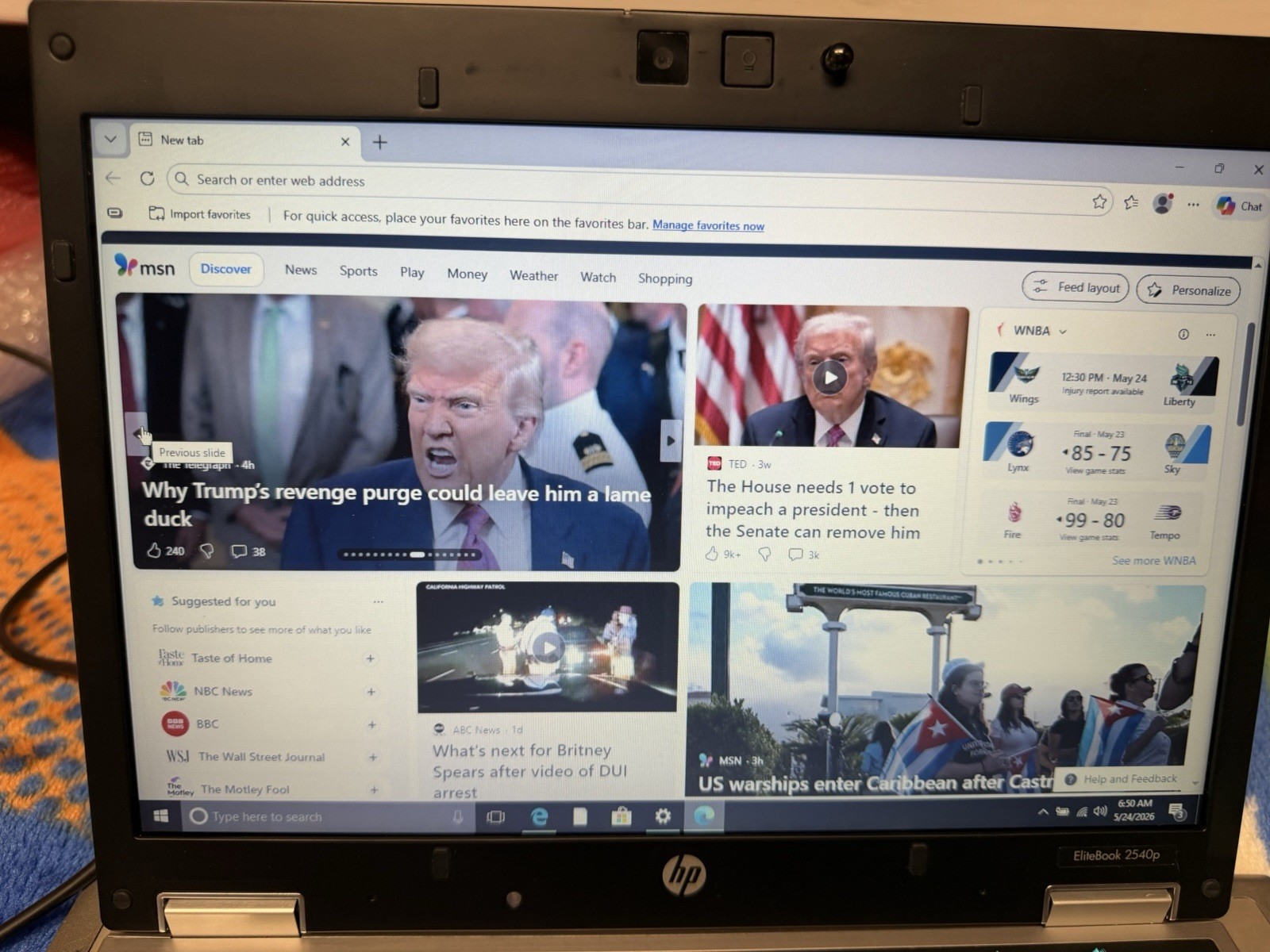 HP EliteBook 2540p Core i7, Win10pro64, 60GB, 6GB DVD-RW, Wifi, #005