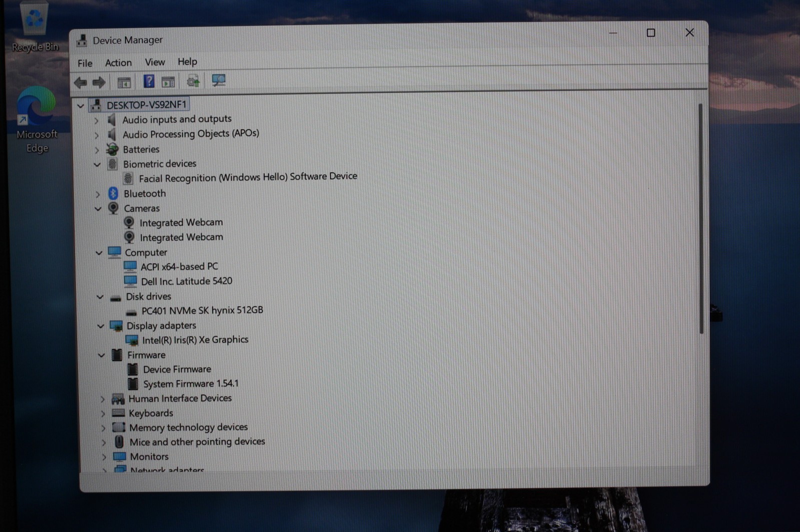 14″Dell Latitude 5420 i5-1145G7 2.60GHz RAM 16GB NVMe 512GB/Charger inc