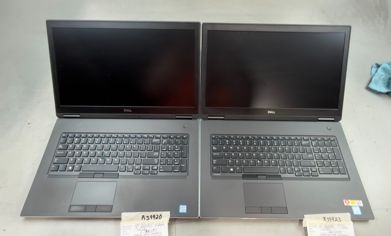 (Lot of 2) Dell Precision 7740 i9-9980HK / 32GB RAM / RTX 3000 / NO SSD -RL6092