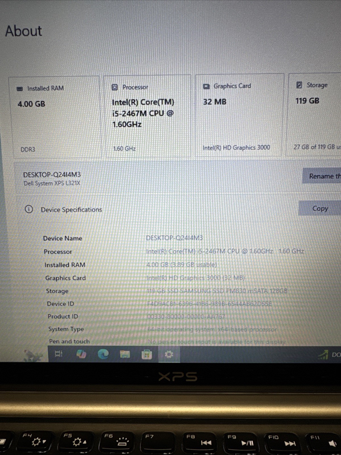 13″ Dell XPS L321 Mint | i5 2nd 4GB RAM 128GB mSATA SSD | Backlit Windows 10 Pro