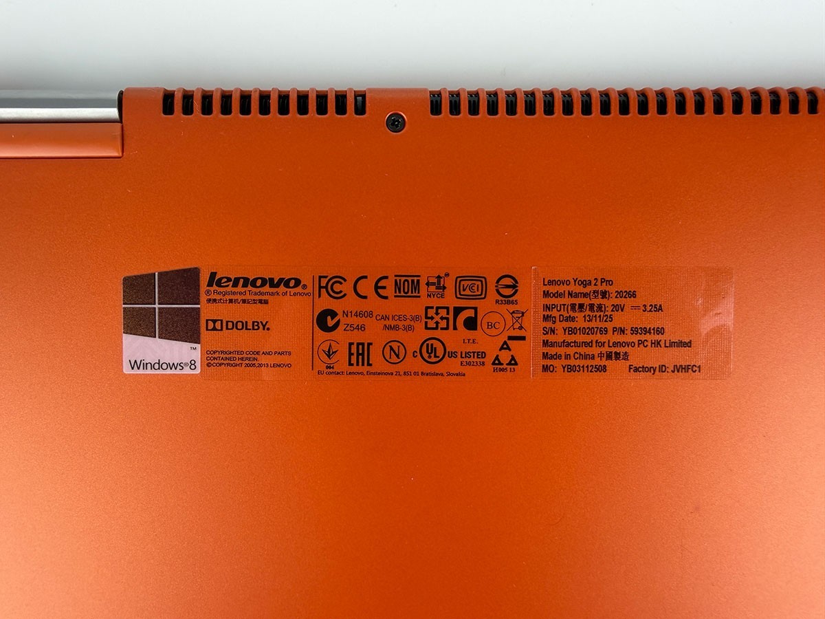 Lenovo Yoga 2 Pro, i5-4200U, 4GB, 120GB SSD, 13.3″ Ultrabook – Used, Working