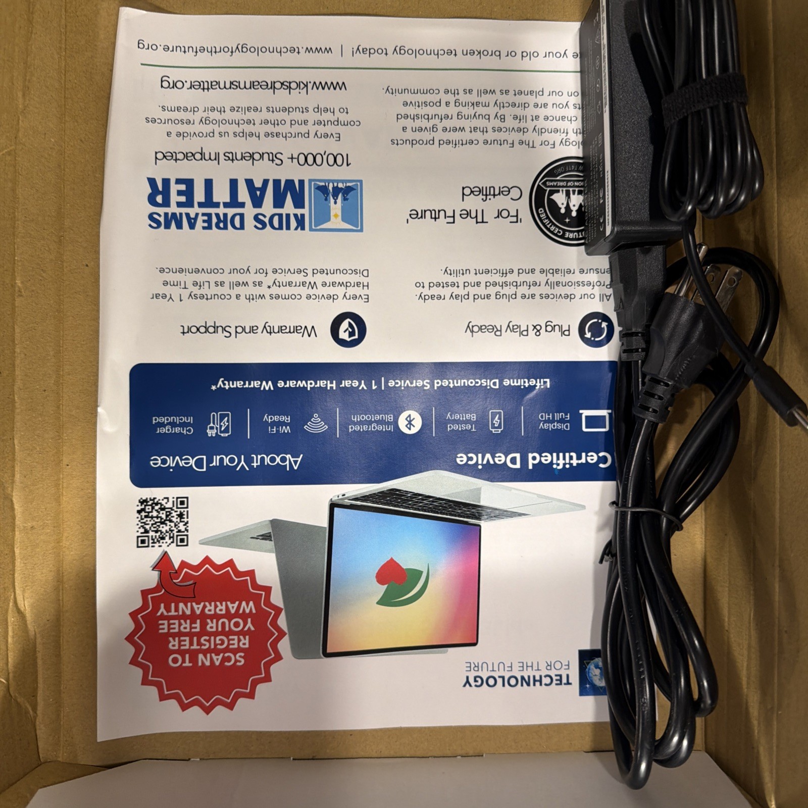 Lenovo Chromebook 100e 2nd Gen 11.6″ 4gb 32GB SSD , with charger & warranty