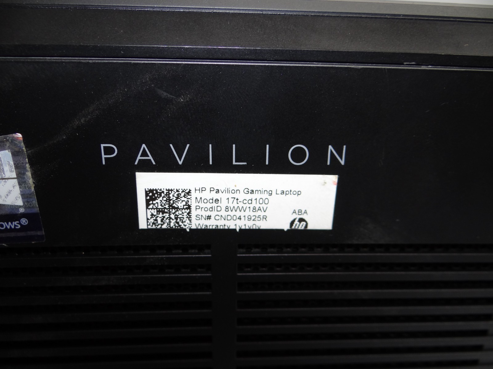 HP PAVILION 17T-CD100 – Powers ON – NO VIDEO OUTPUT Nvidia GTX 10th Gen i-Series
