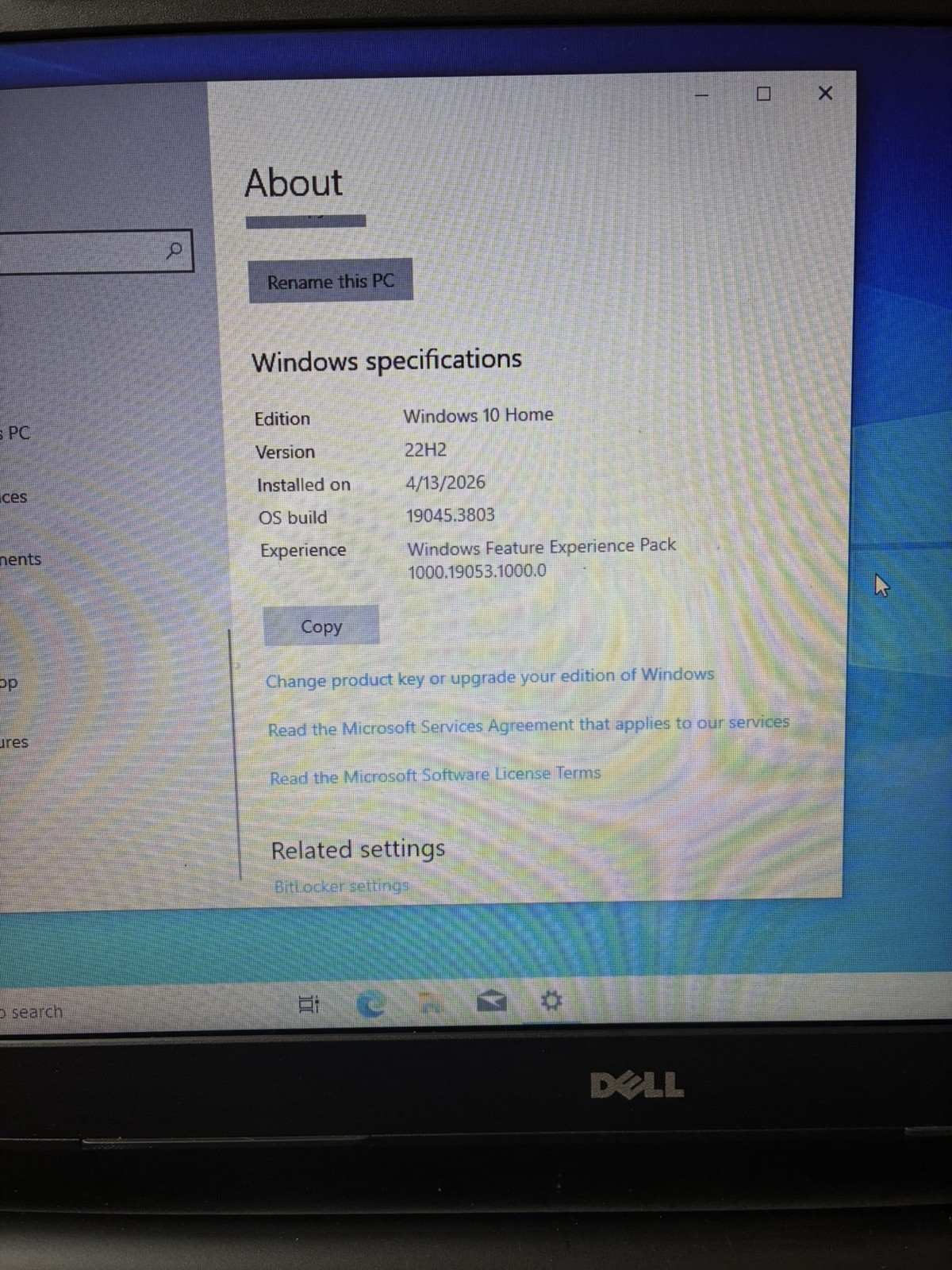 Dell Inspiron 3558 i3-5015U@2.10Ghz 6GB Ram 250GB HDD Win 10 Home Tested