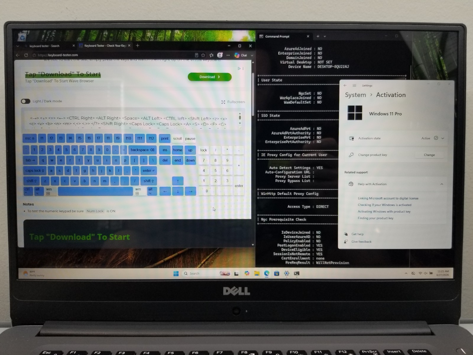 Dell Inspiron 7560 15.6″ FHD i7-7500U 2.7GHz 8GB RAM 256GB M.2 SSD Win11Pro READ