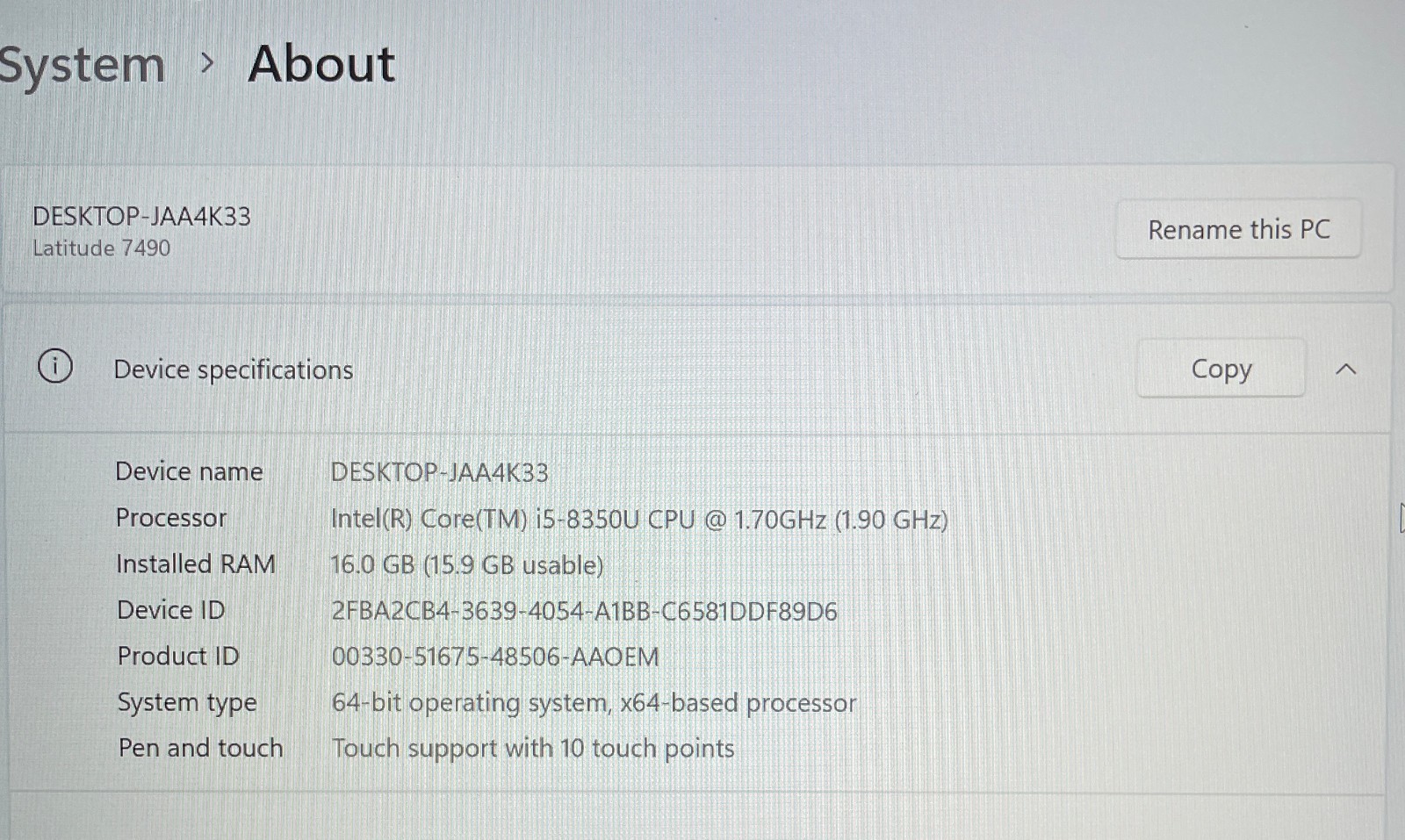 Dell 7490 14″ Laptop i5 *TOUCH* 16GB/512gb+1tb/Win11 Pro 25H2+Office 2021-4 MORE