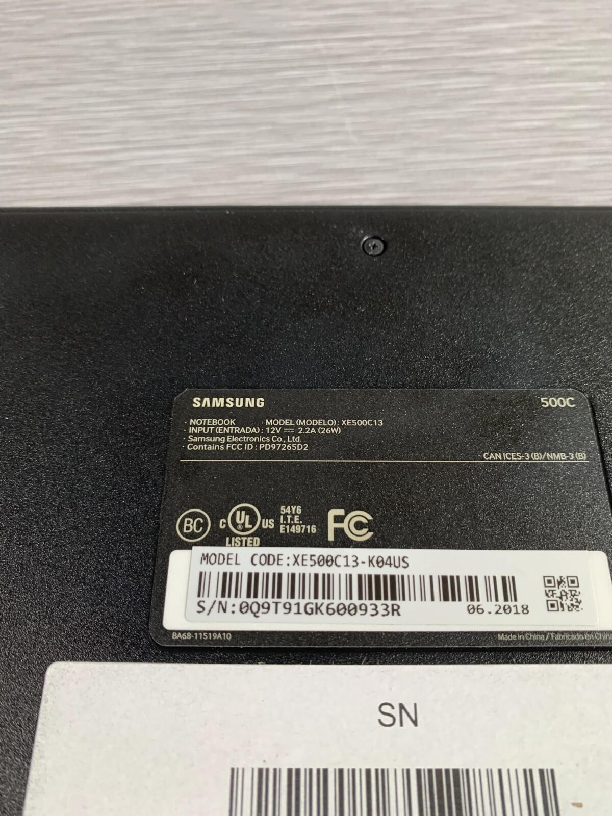Samsung Chromebook 3 XE500C13 Black 11.6″ Intel Celeron Notebook PC – For Parts