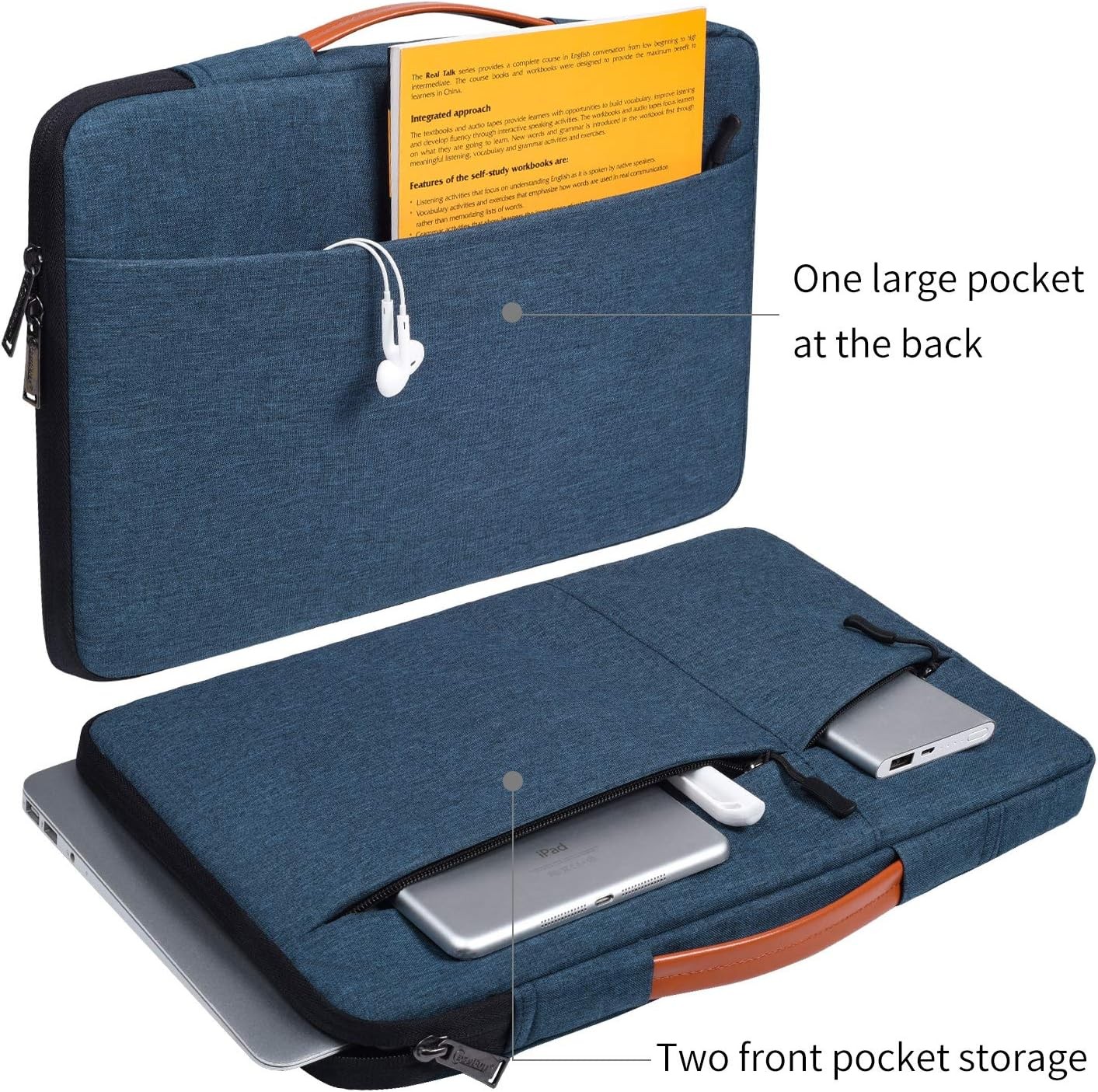 Navy Blue Briefcase Bag for 17.3 Inch Laptops – HP Pavilion, Dell G7, ASUS, Acer