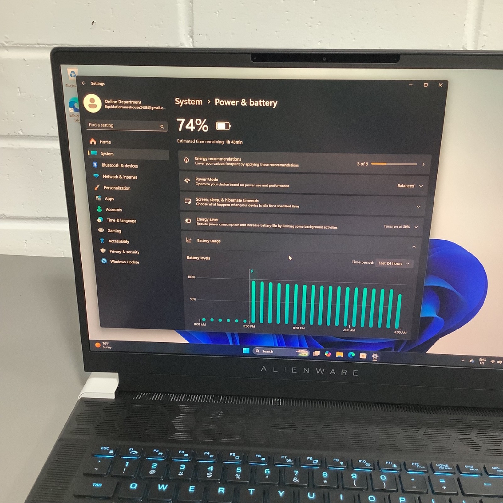 Alienware X16 R2- (32GB 1TB SSD), Intel core Ultra 9 185H